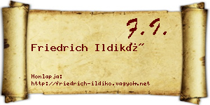 Friedrich Ildikó névjegykártya