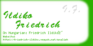 ildiko friedrich business card